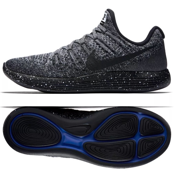 Nike Other - Nike lunareptic low flyknit Black white racer blue